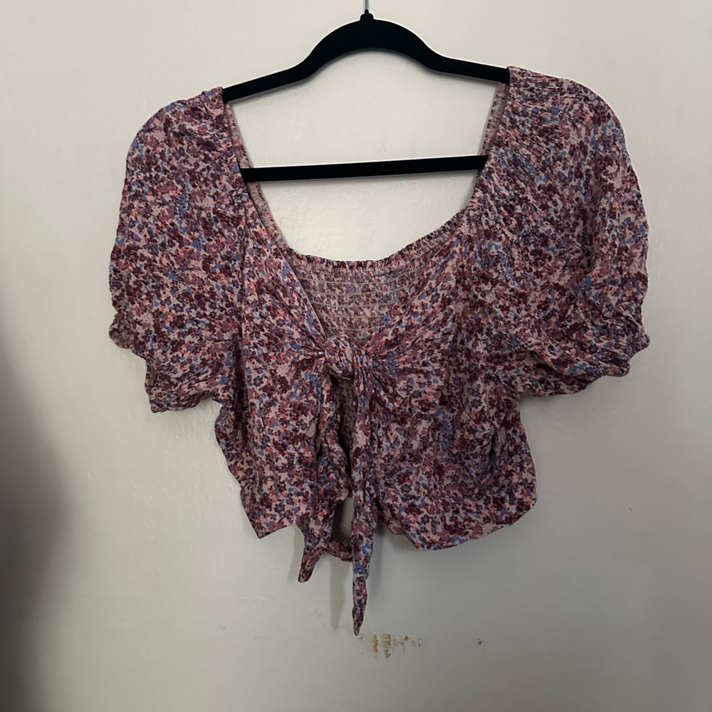 Floral Puff Sleeve Top